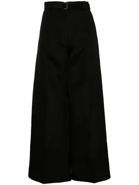 sacai striped straight trousers