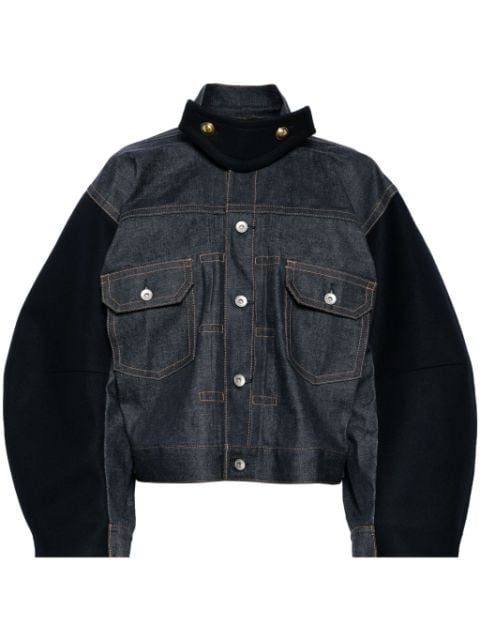 sacai panelled denim jacket