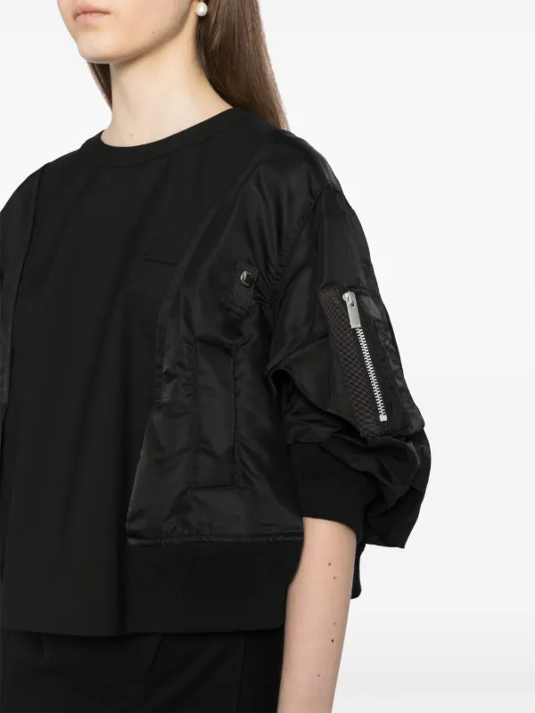 Sacai パフスリーブ Tシャツ | ブラック | FARFETCH JP