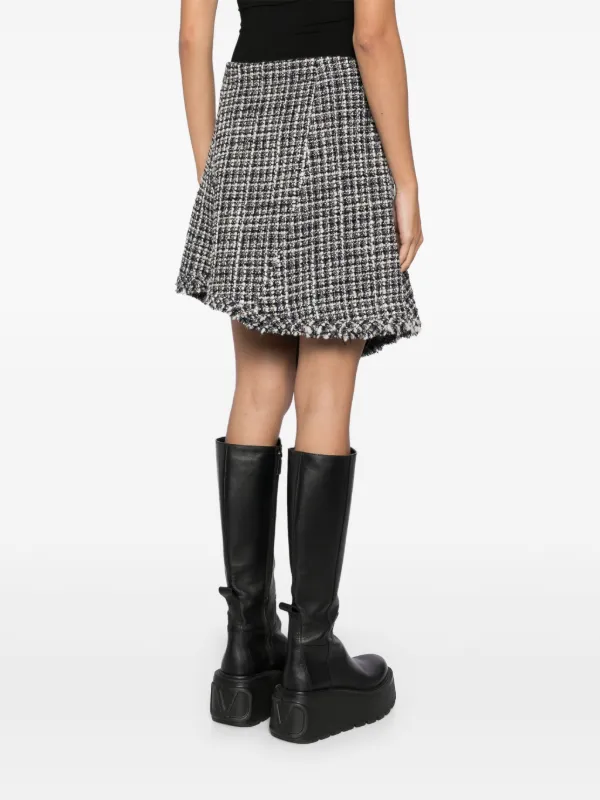 Sacai Tweed Skirt | Blue | FARFETCH AO