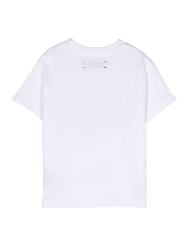 AMIRI KIDS Bandana Staggered Cotton T-shirt | White | FARFETCH