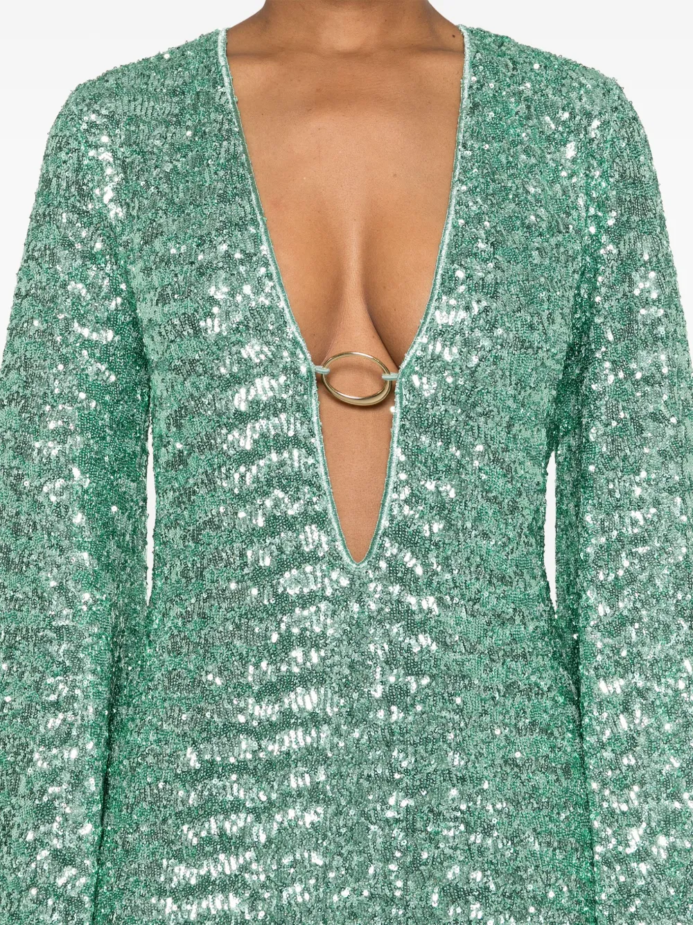 Oséree Mini-jurk met pailletten Groen