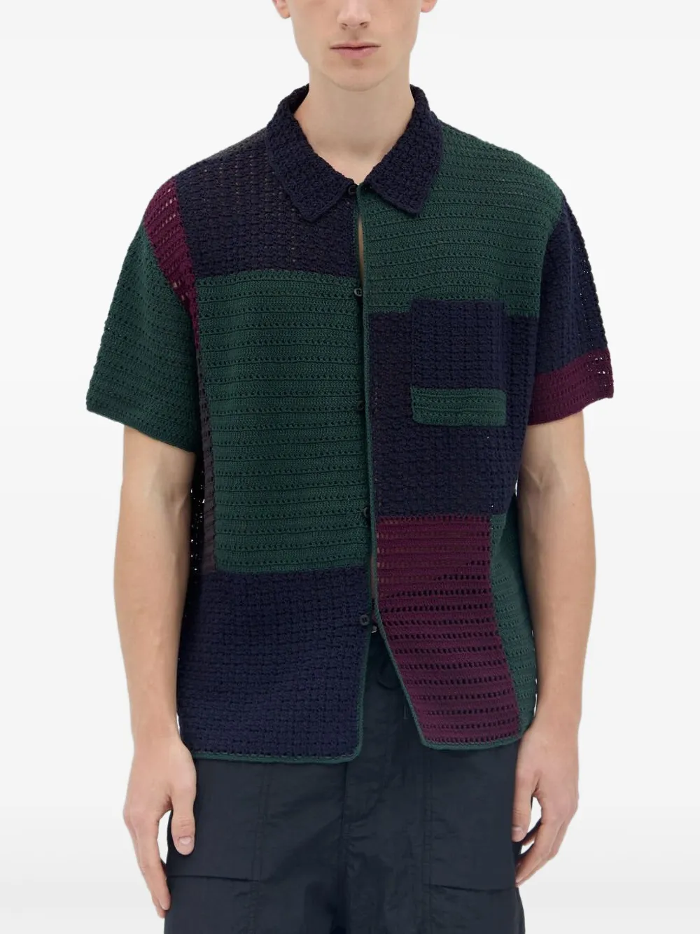 This Is Never That Block Shirt In Blau