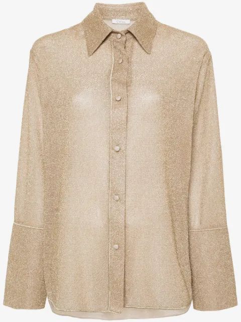Oséree Lumière metallic-effect shirt