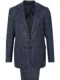 Canali check-pattern single-breasted suit - Blue
