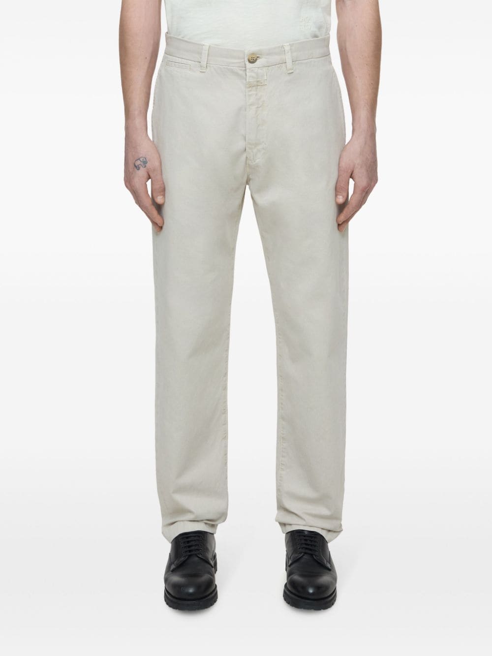 Shop Closed Tacoma Mid-waist Tapered-leg Trousers In Neutrals