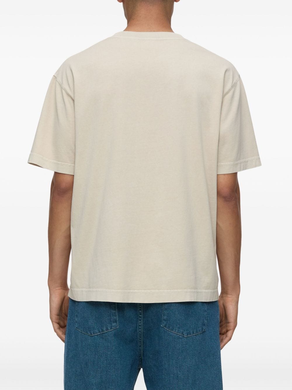 Shop Closed Logo-print Organic-cotton T-shirt In Neutrals