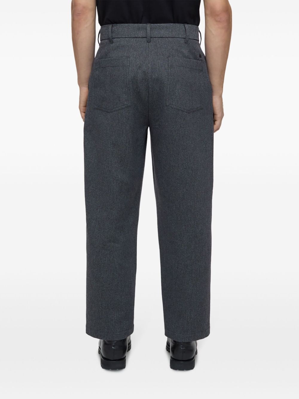 Shop Closed Blomberg Wide Wool Trousers In Grey