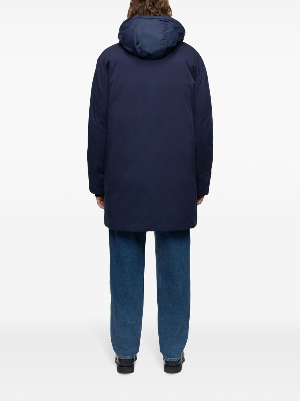 Shop Closed Hooded Puffer Coat In Blue