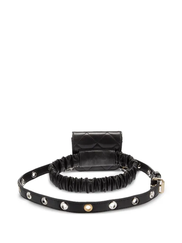 Chanel 2021 Cc Diamond-quilted Garter Bag - Black Chanel 2021 Cc Diamond-quilted Garter Bag - Black