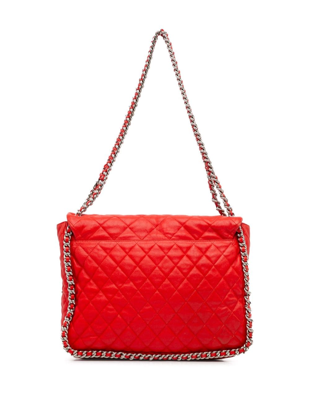CHANEL Pre-Owned 2011 Maxi Lambskin Chain Around Flap shoulder bag - Rood