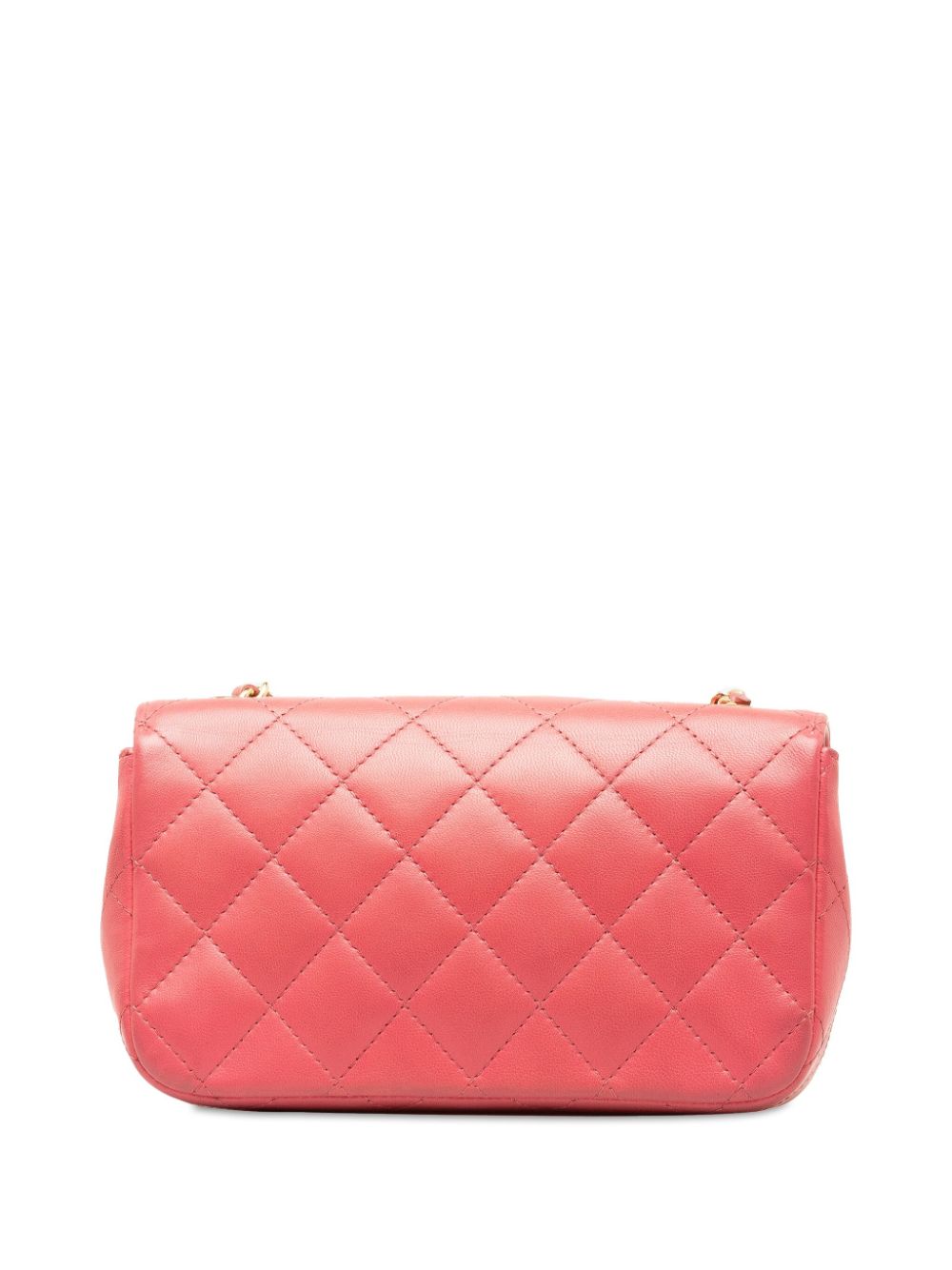 CHANEL Pre-Owned 2016-2017 Extra Mini Lambskin V for Victory Flap crossbody bag - Roze