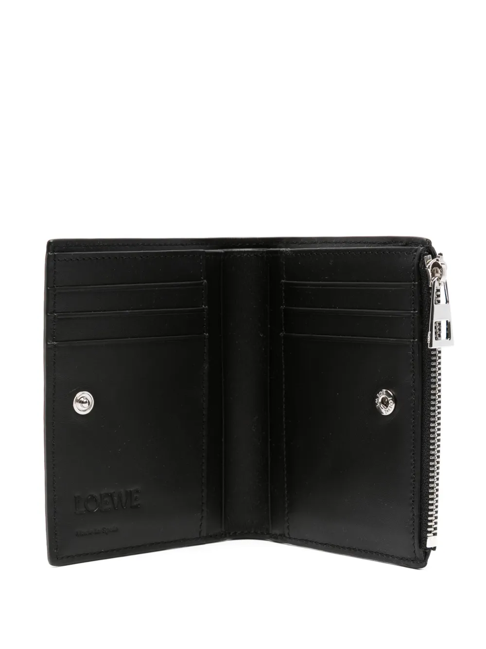LOEWE Slim Compact leren portemonnee Zwart