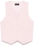 THE ANDAMANE crepe waistcoat - Pink