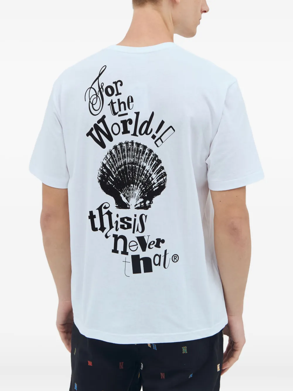 This Is Never That otter-print T-shirt Wit