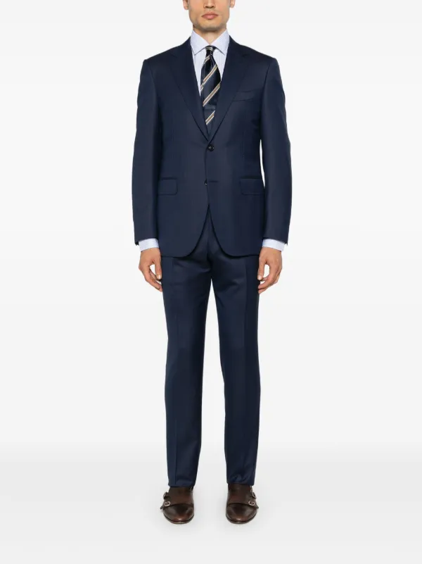 Canali single breasted wool suit men Cupro Wool 48R Blue