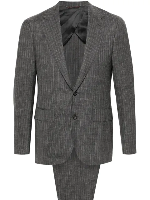 Canali checked single-breasted suit