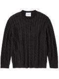 Closed cable-knit jumper - Black