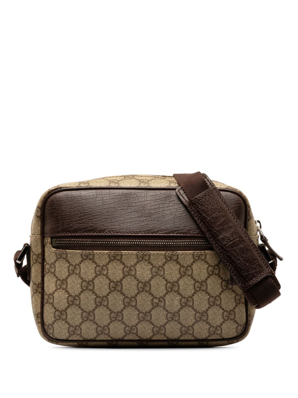 Pre-owned Gucci 2000-2015 Gg Supreme Crossbody Bag In Brown