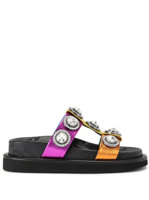 Kurt Geiger London Orson Crystal leather sandals