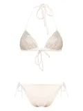 MC2 Saint Barth rhinestoned triangle bikini - Neutrals