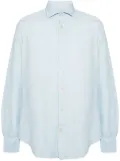 Eleventy slub-texture linen shirt - Blue