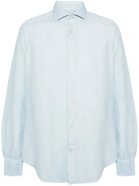 Eleventy slub-texture linen shirt