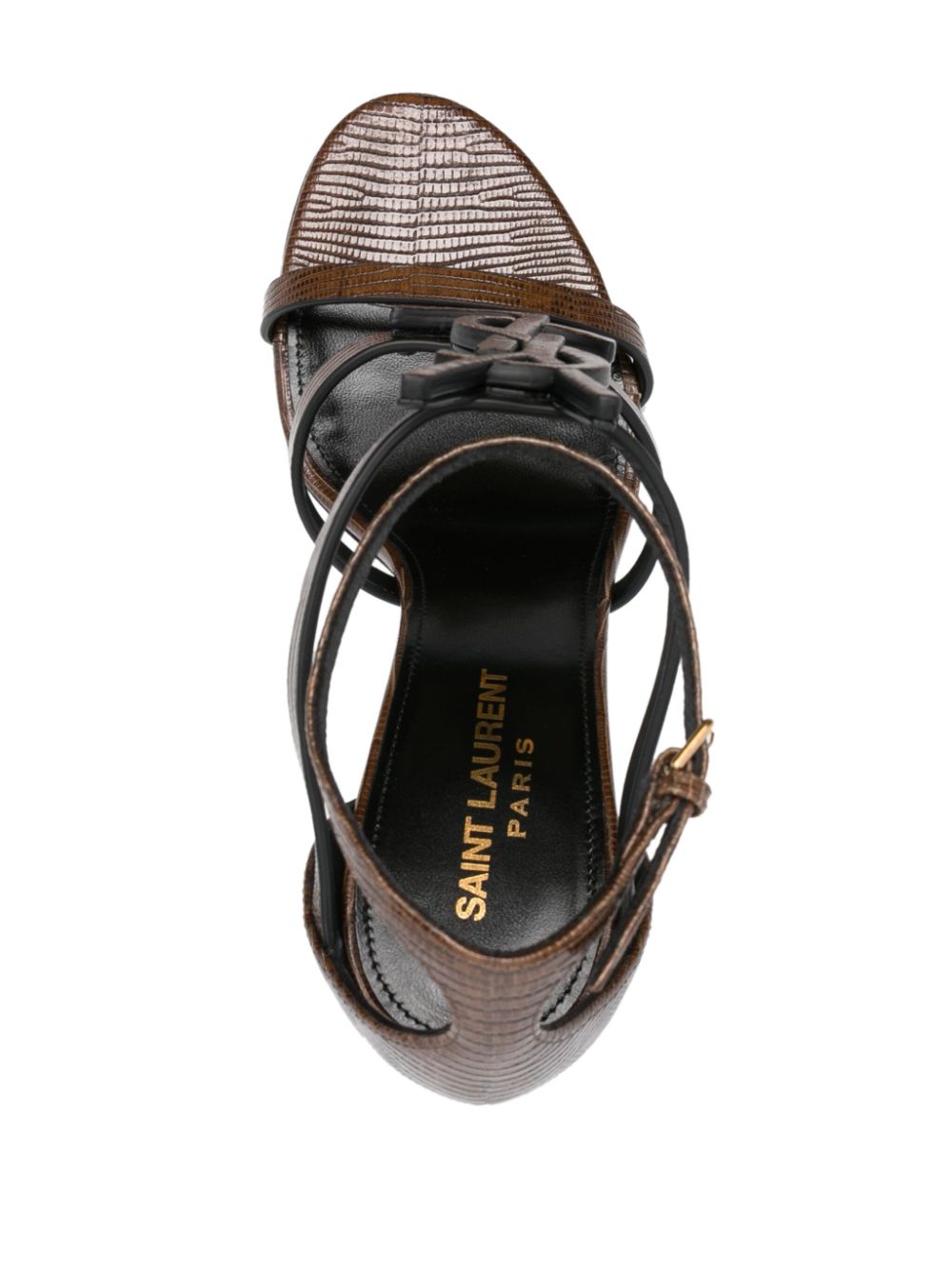 Saint Laurent Cassandra sandalen 100 mm Bruin