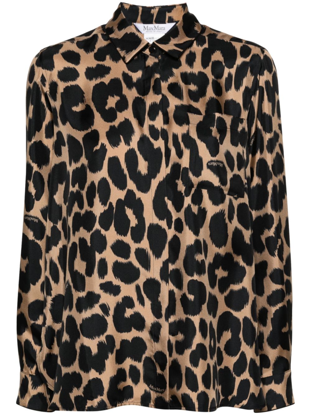 Max Mara Etna leopard-print silk shirt - Brown