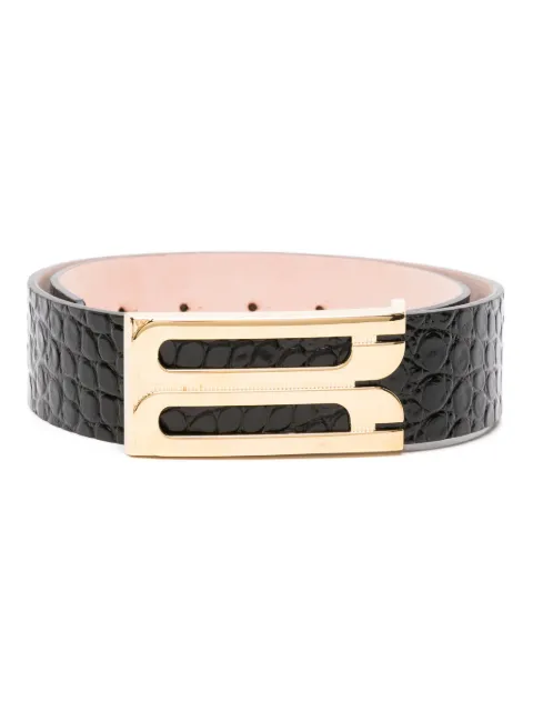 Victoria Beckham logo-plaque leather belt