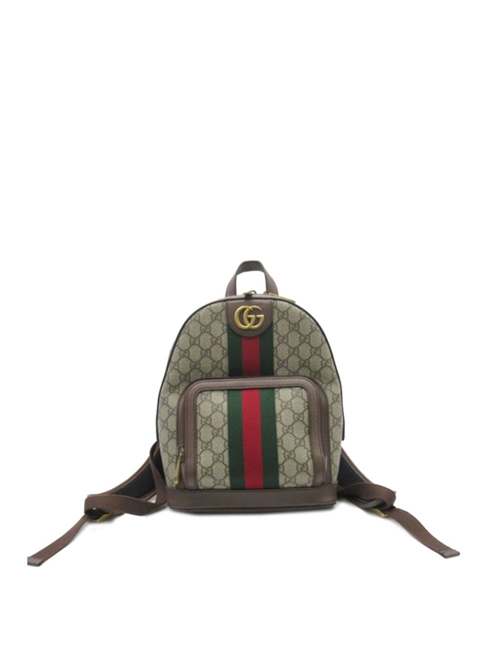 Pre-owned Gucci 2000-2015 Small Gg Supreme Ophidia Backpack In Brown