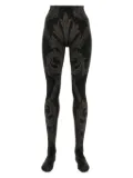 Wolford x ETRO metallic-threading jacquard tights - Black