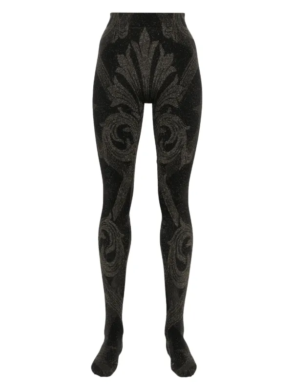 Wolford Collant Con Effetto Jacquard Metallizzato Wolford x ETRO