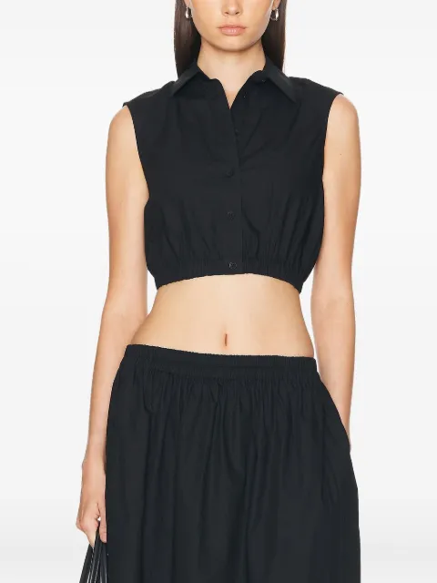 AEXAE button-up sleeveless blouse 