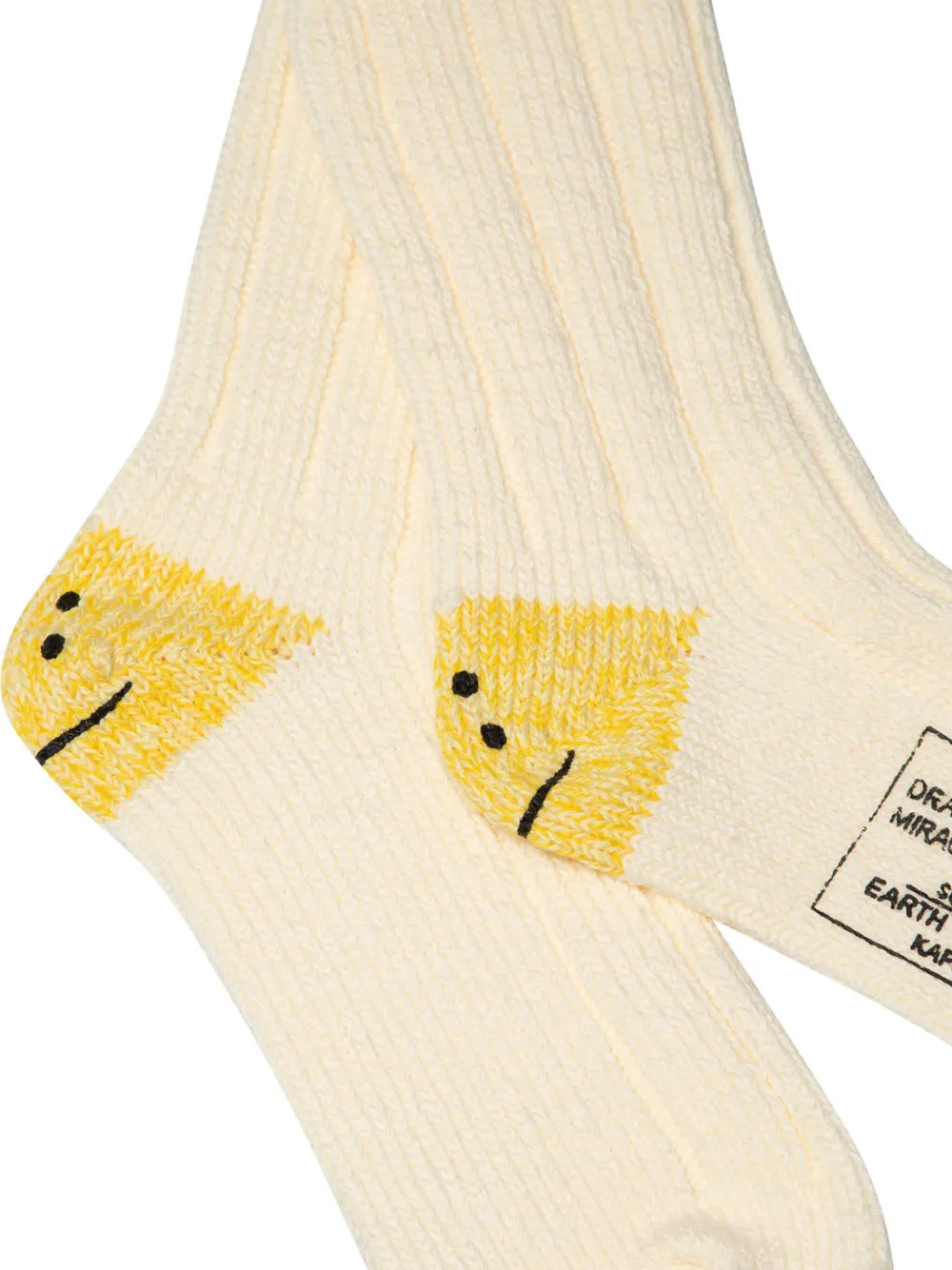  Kapital Rainbowy Happy Heel Socks - White 