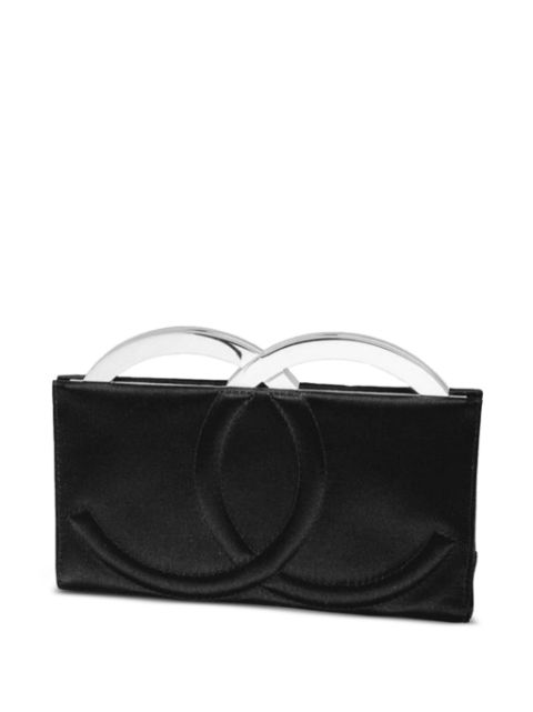 HOT SALE CHANEL 2004 CC satin clutch bag Women