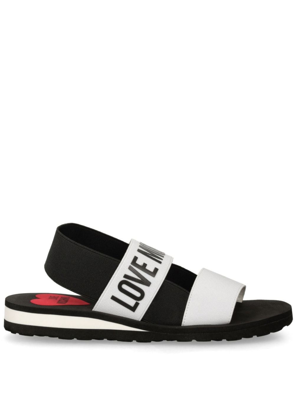 Love Moschino logo-print sandals White