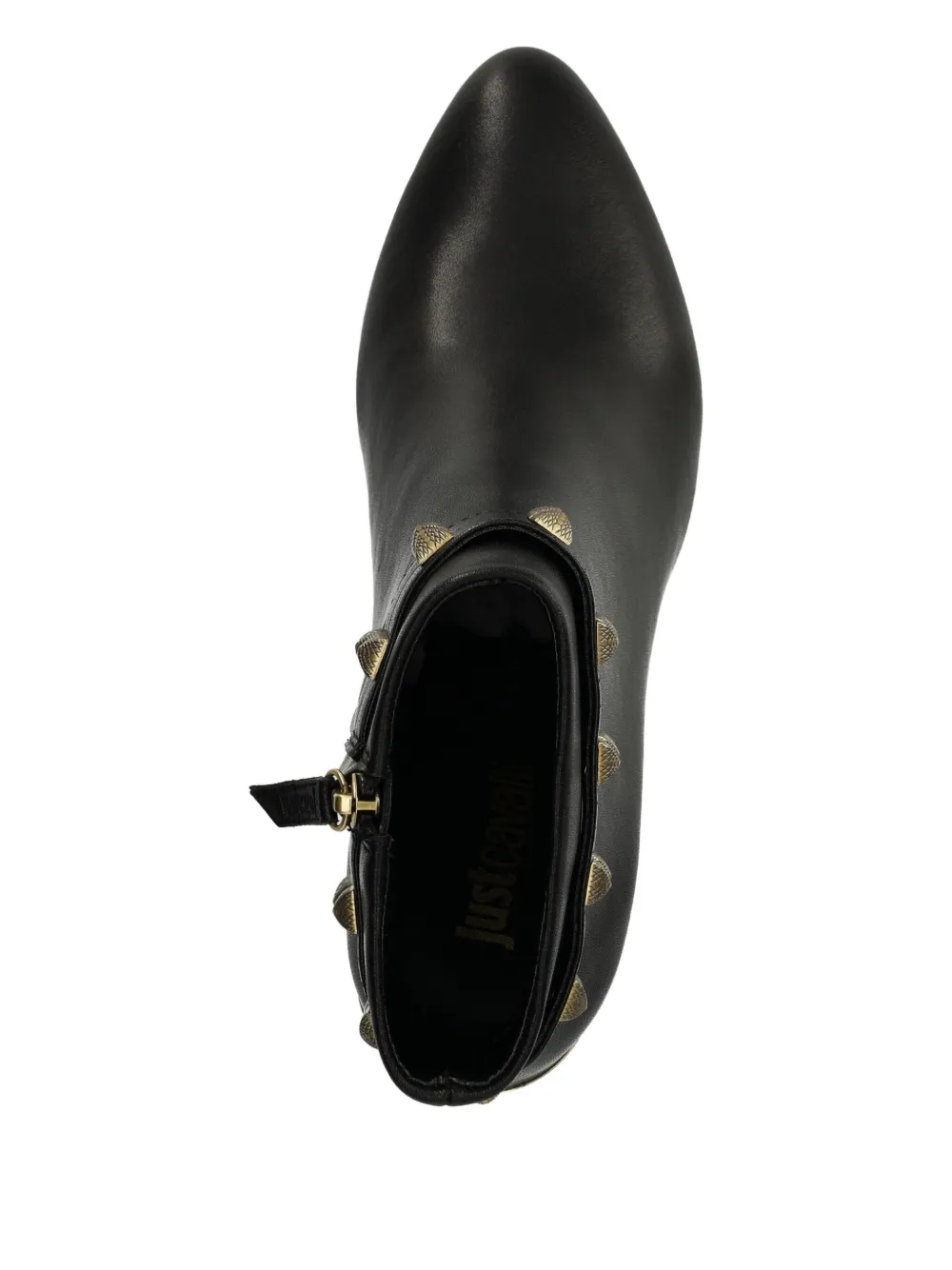 Just Cavalli 85mm Studded Heeled Boots In Black