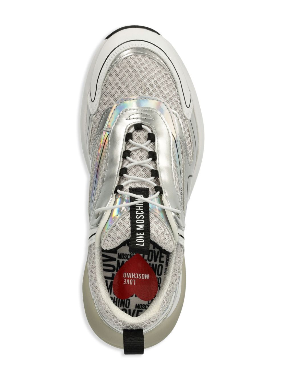 Love Moschino Leren sneakers Grijs