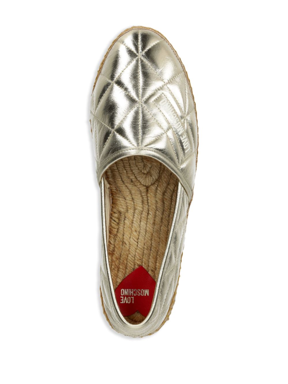 Love Moschino Gewatteerde espadrilles Goud