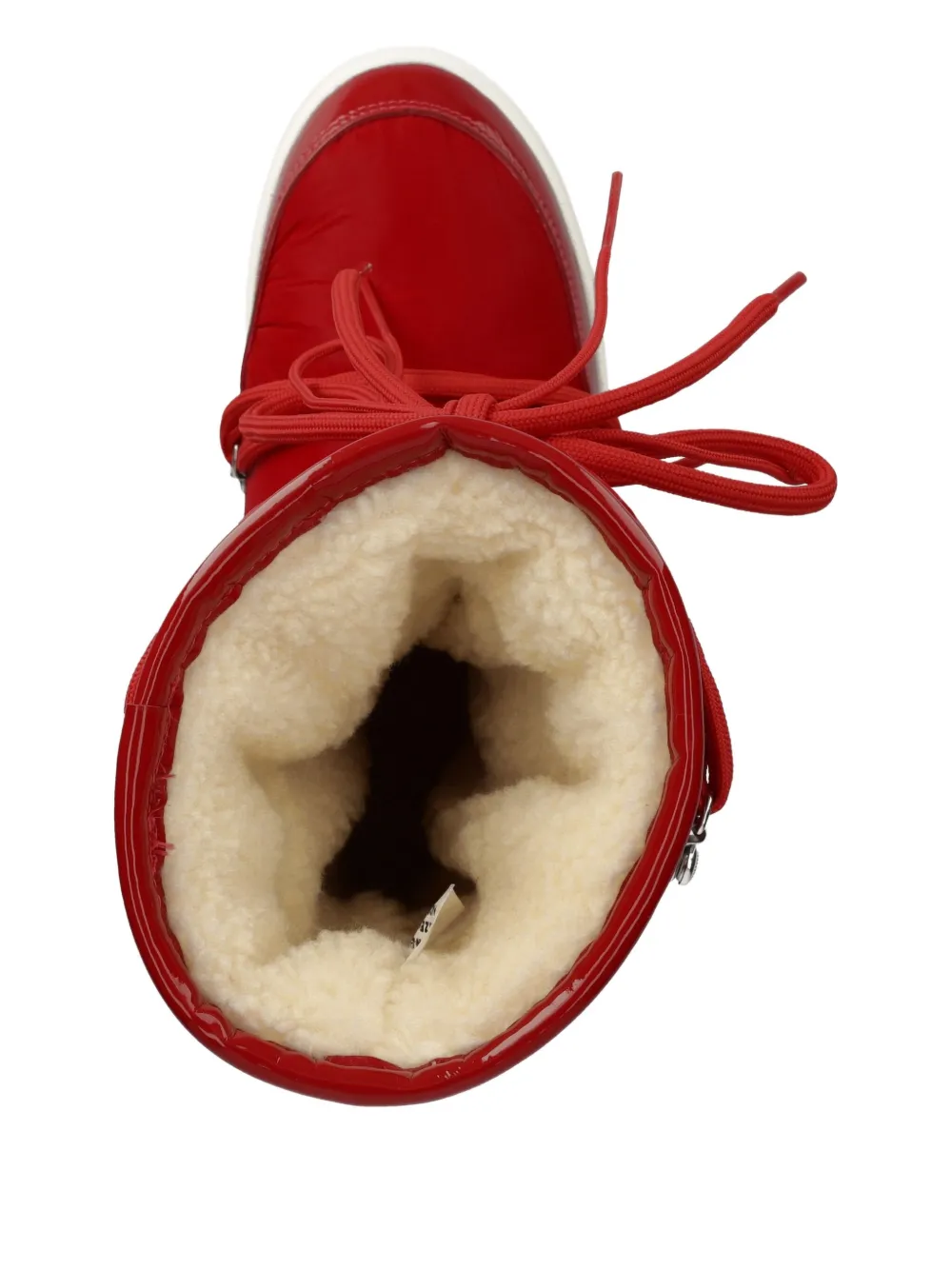 Chiara Ferragni Logo-debossed Lace-up Snow Boots In Red