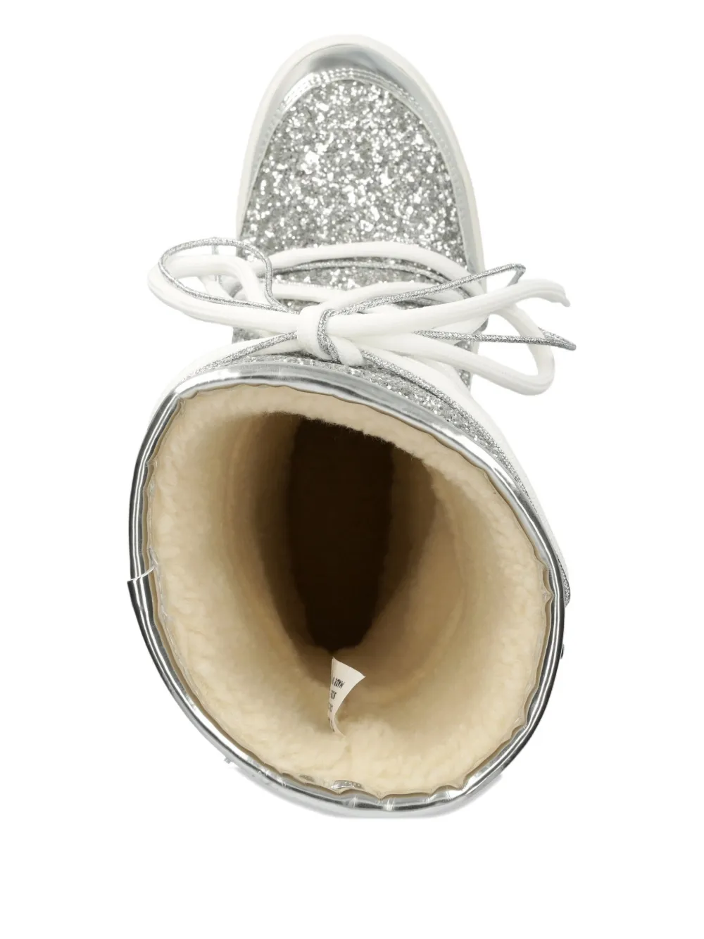 Chiara Ferragni Glitter Lace-up Snow Boots In Silver