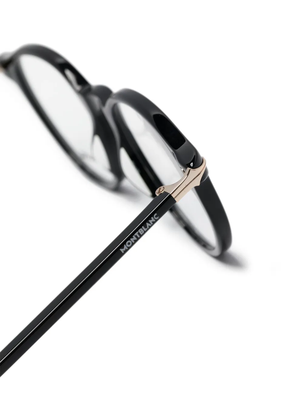 Montblanc Bril met rond montuur Zwart