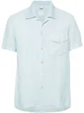 Eleventy short-sleeve linen shirt - Blue