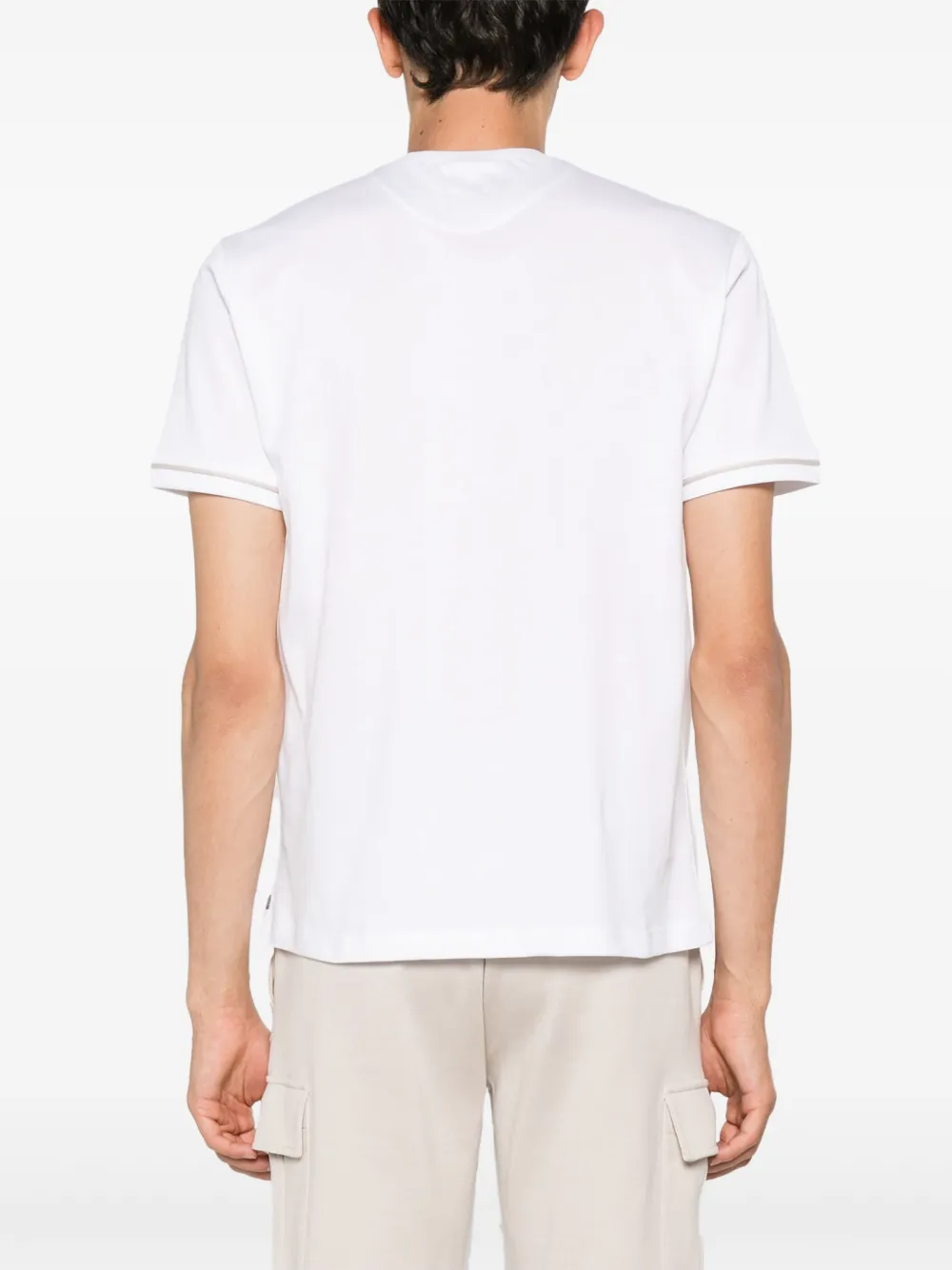 Eleventy T-shirt met geborduurd logo Wit