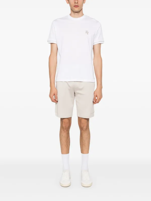 Tシャツ・カットソー ELEVENTY WHITE COTTON T-SHIRT Eleventy logo-print T-shirt | White | FARFETCH