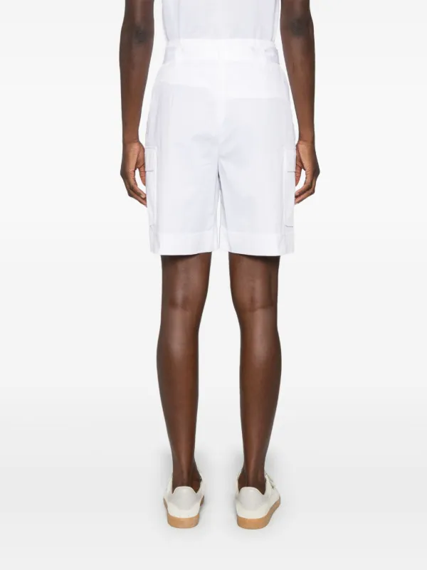 Eleventy Belted Bermuda Shorts | White | FARFETCH BH