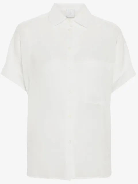 Eleventy semi-sheer cotton shirt