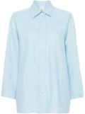 Eleventy linen drop-shoulder shirt - Blue