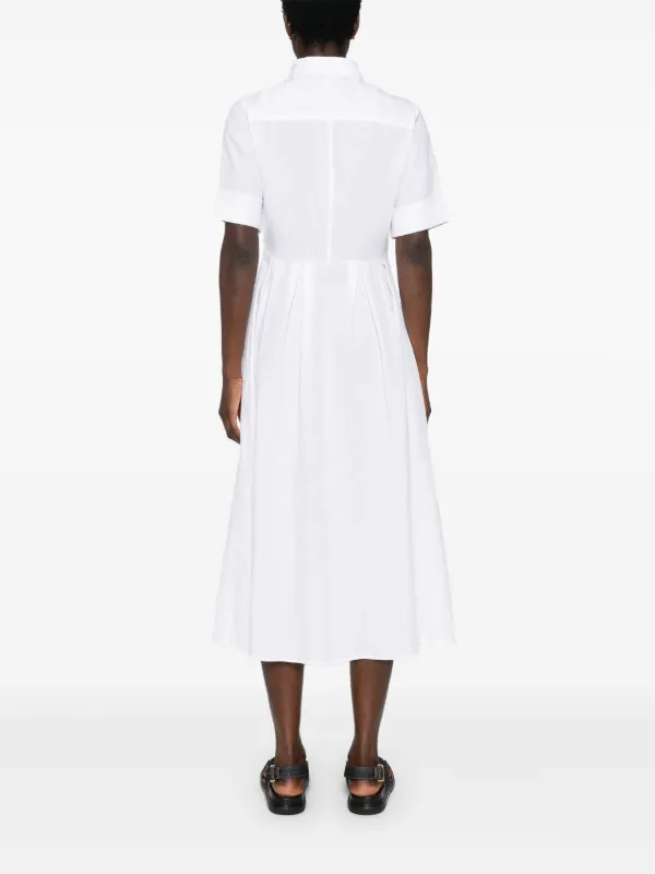 chinese dress ladies The Linen Short-Sleeve Scoop Midi Dress main image 1